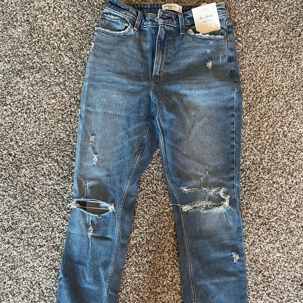 Abercrombie curve love mom jeans NWT